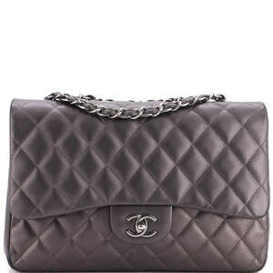 Chanel Jumbo Vintage Classic Single Flap Bag Quilted Lambskin